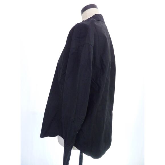 NWT Everlane Minimalist Black Oversized Long Sleeve Button Down Shirt XXS Cotton - Picture 5 of 8